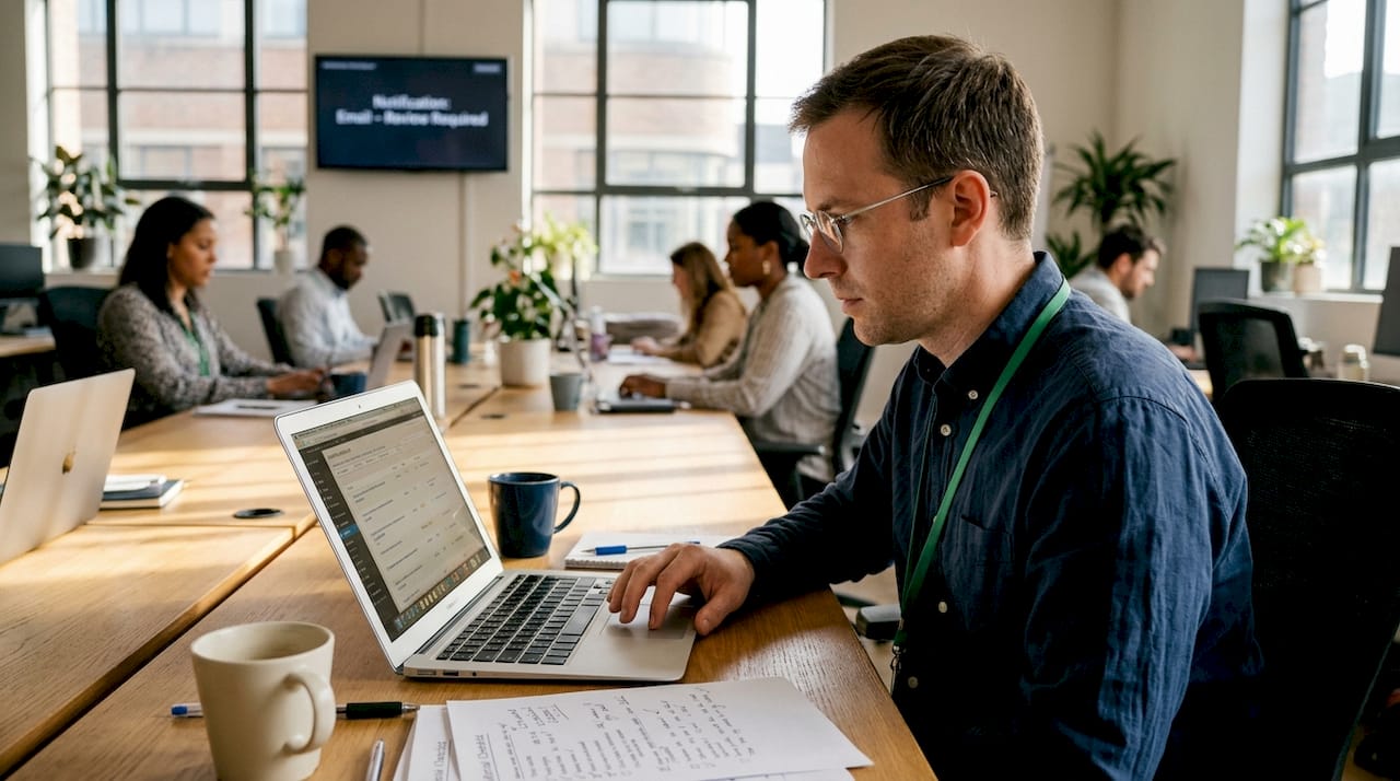 Editor checking for stalled content review