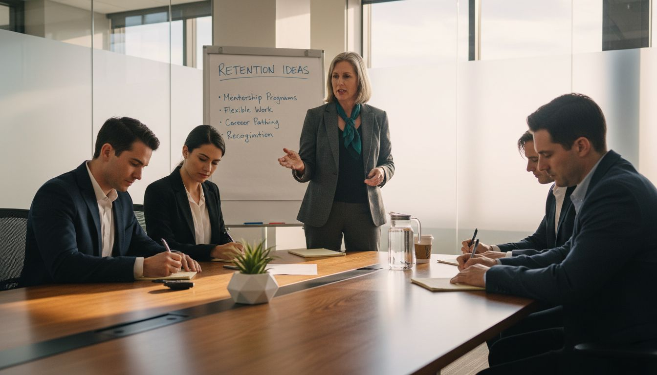 Manager leads employee feedback session