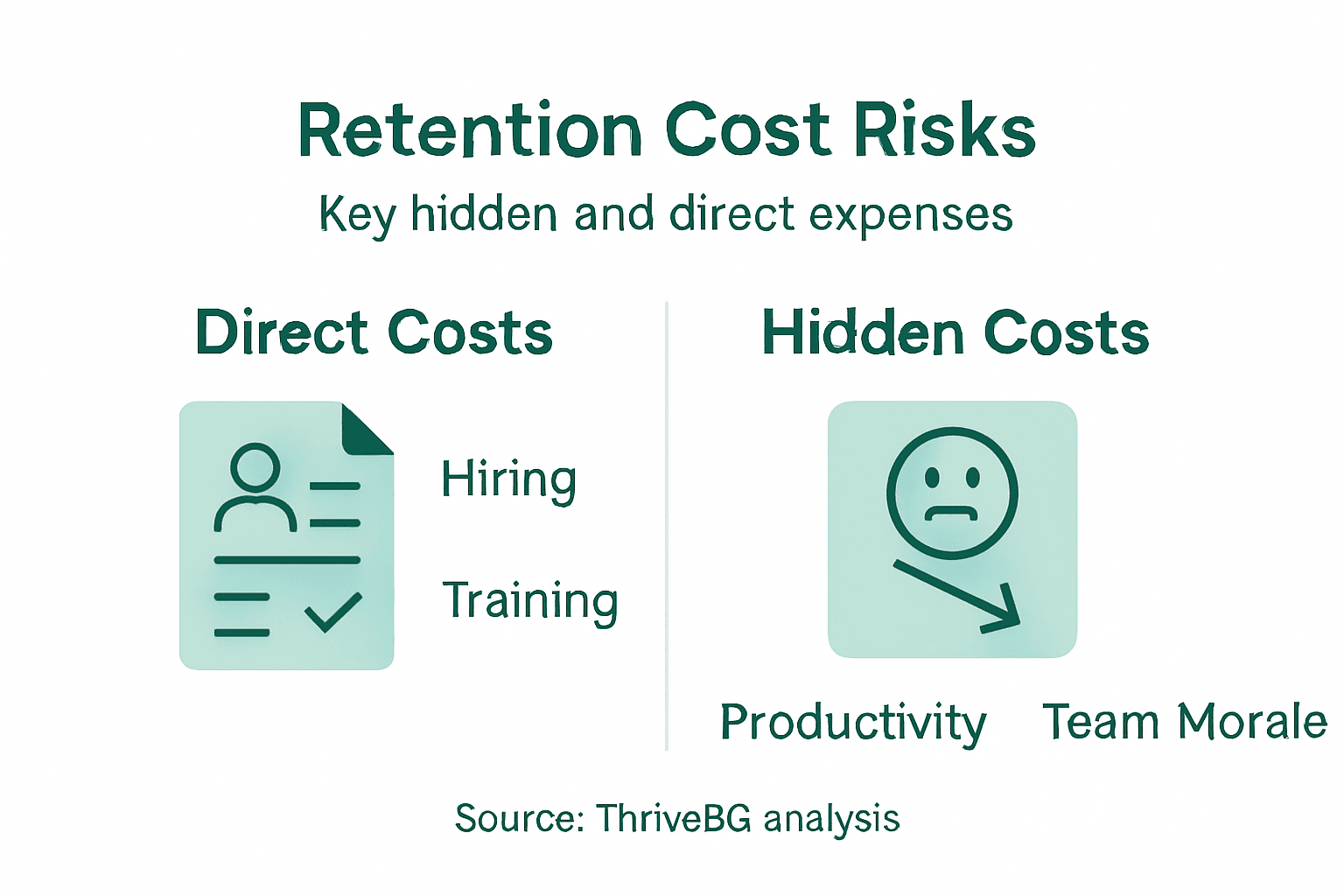 Infographic on employee retention cost risks