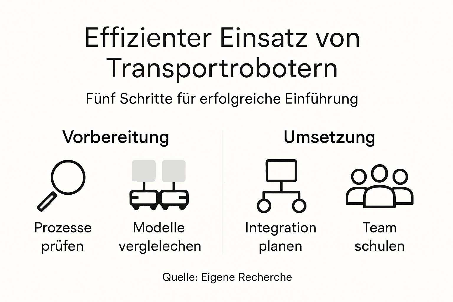 Übersicht: So gelingt der erfolgreiche Einstieg in den Einsatz von Transportrobotern
