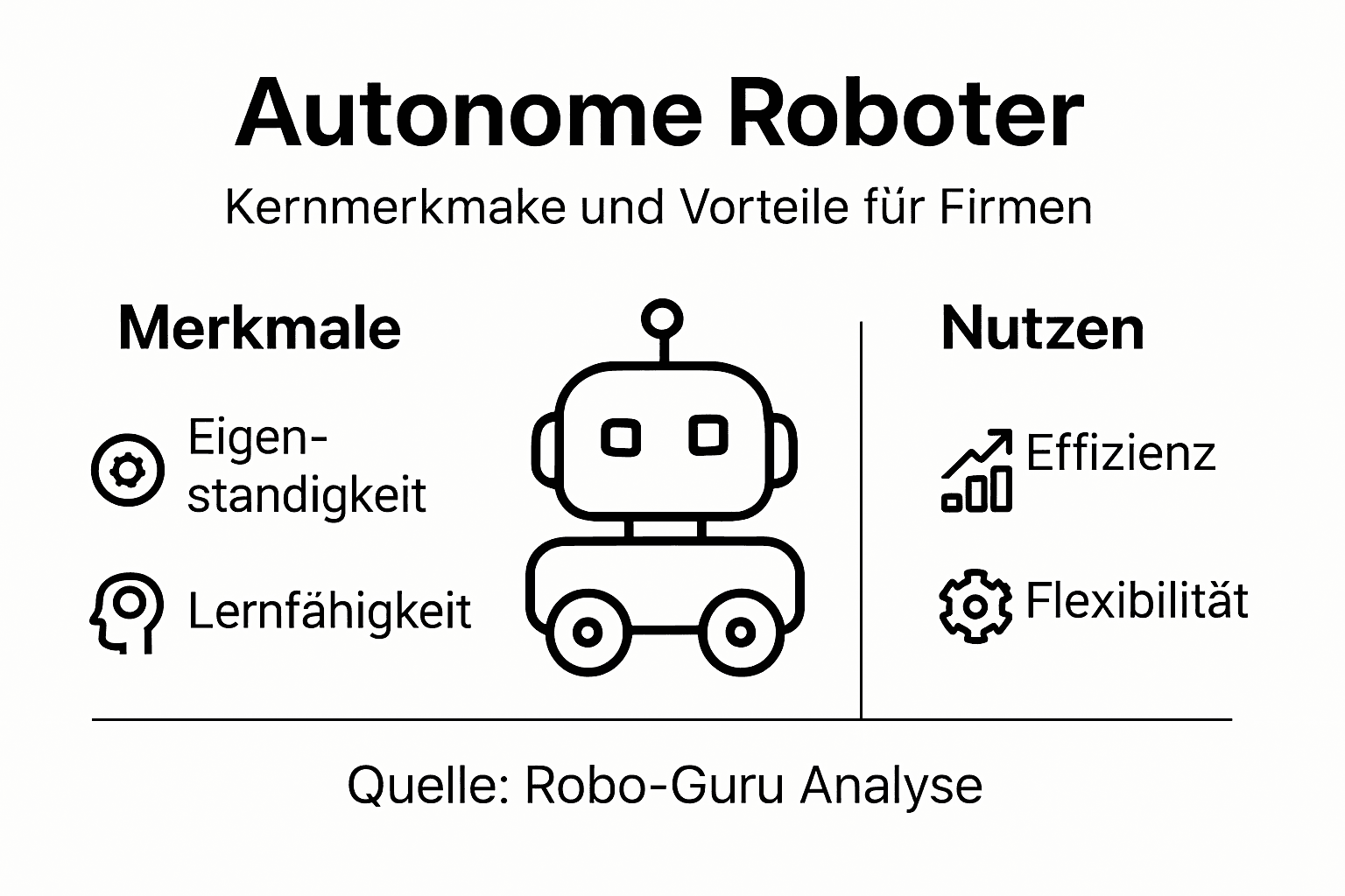 Definition autonome Roboter – Effizienz für Unternehmen 2 Übersicht: Eigenschaften und Vorteile autonomer Roboter auf einen Blick