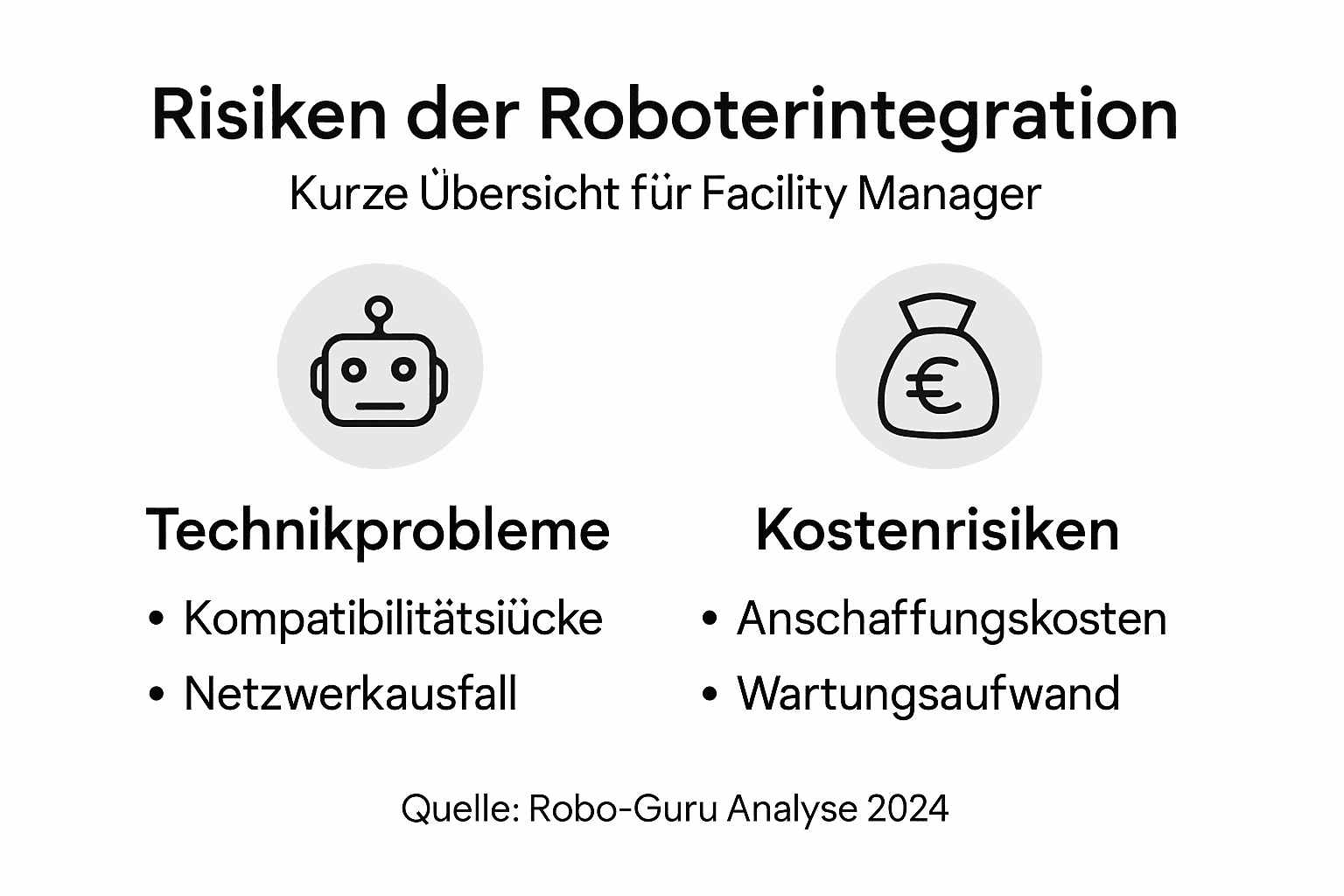 Risiken bei Roboterintegration – Auswirkungen für Facility Manager 3 Infografik: Risiken bei der Integration von Robotern – Worauf Facility Manager achten sollten