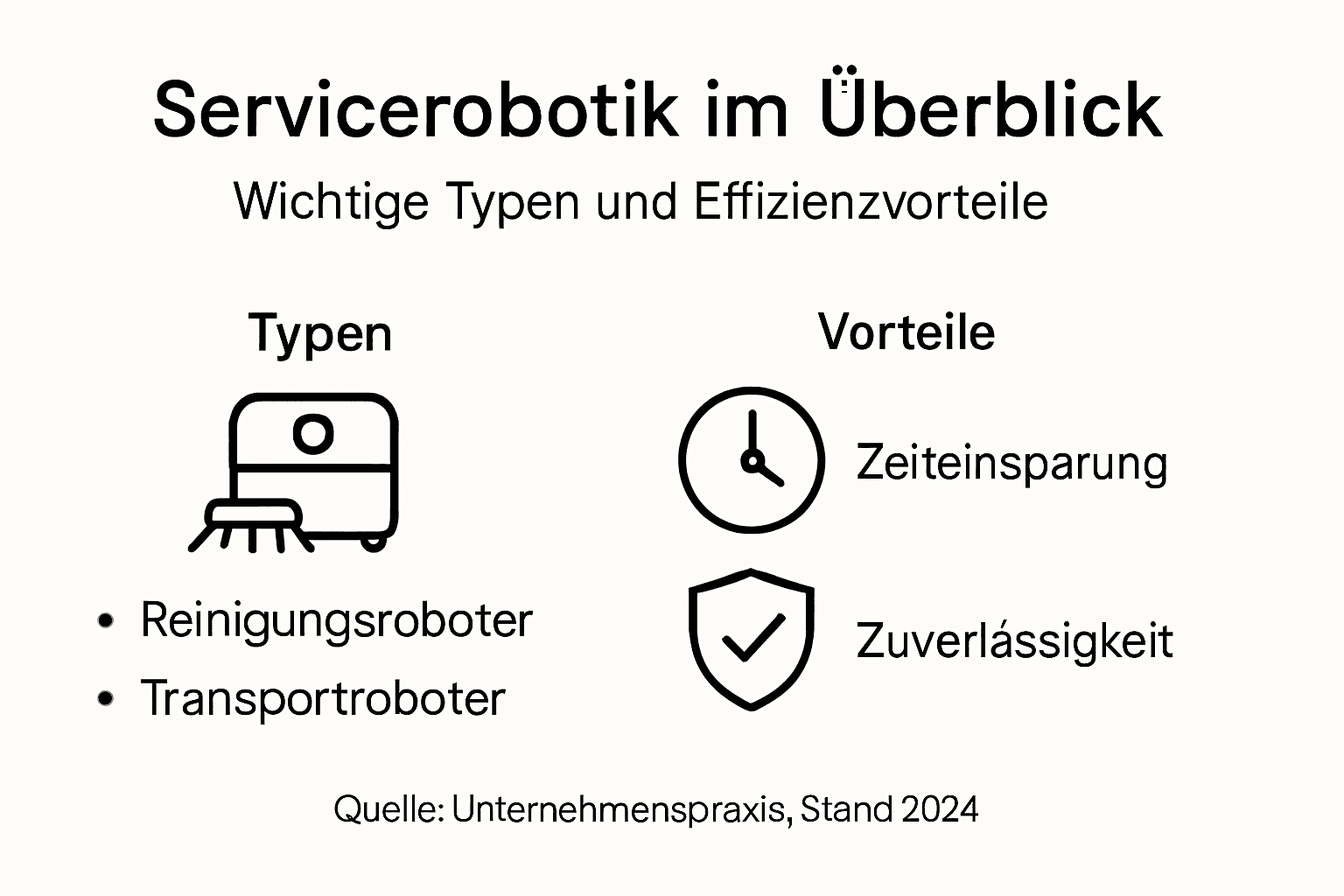 Infografik: Serviceroboter – verschiedene Typen und ihre Vorteile