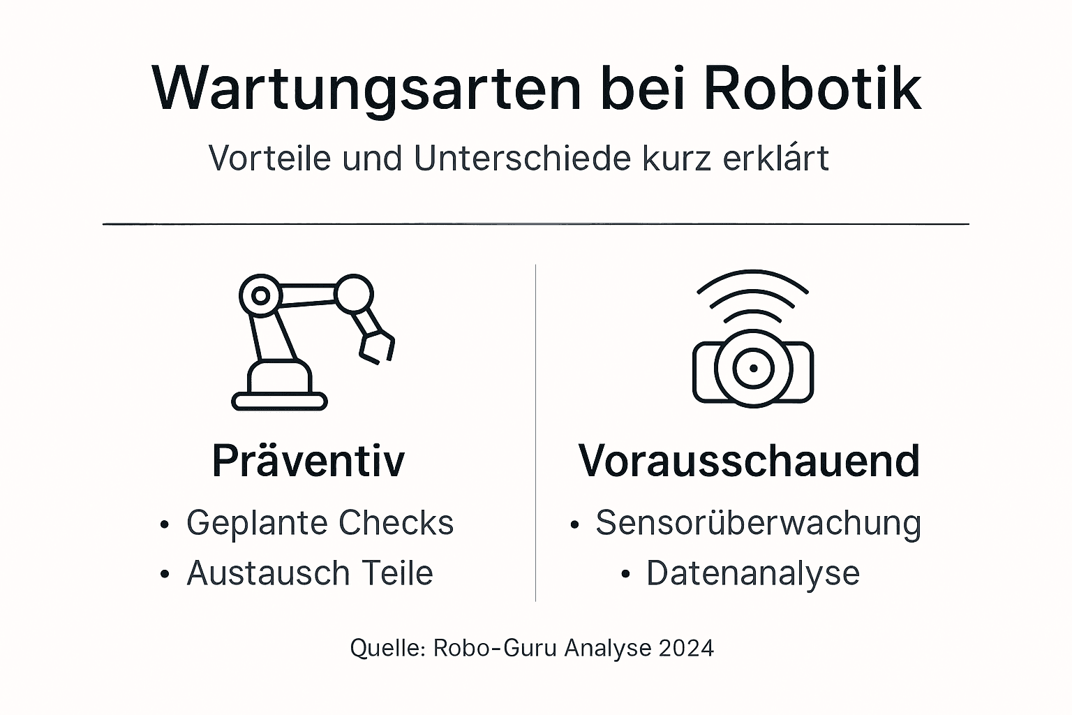 Übersicht: Verschiedene Wartungsstrategien in der Robotik auf einen Blick