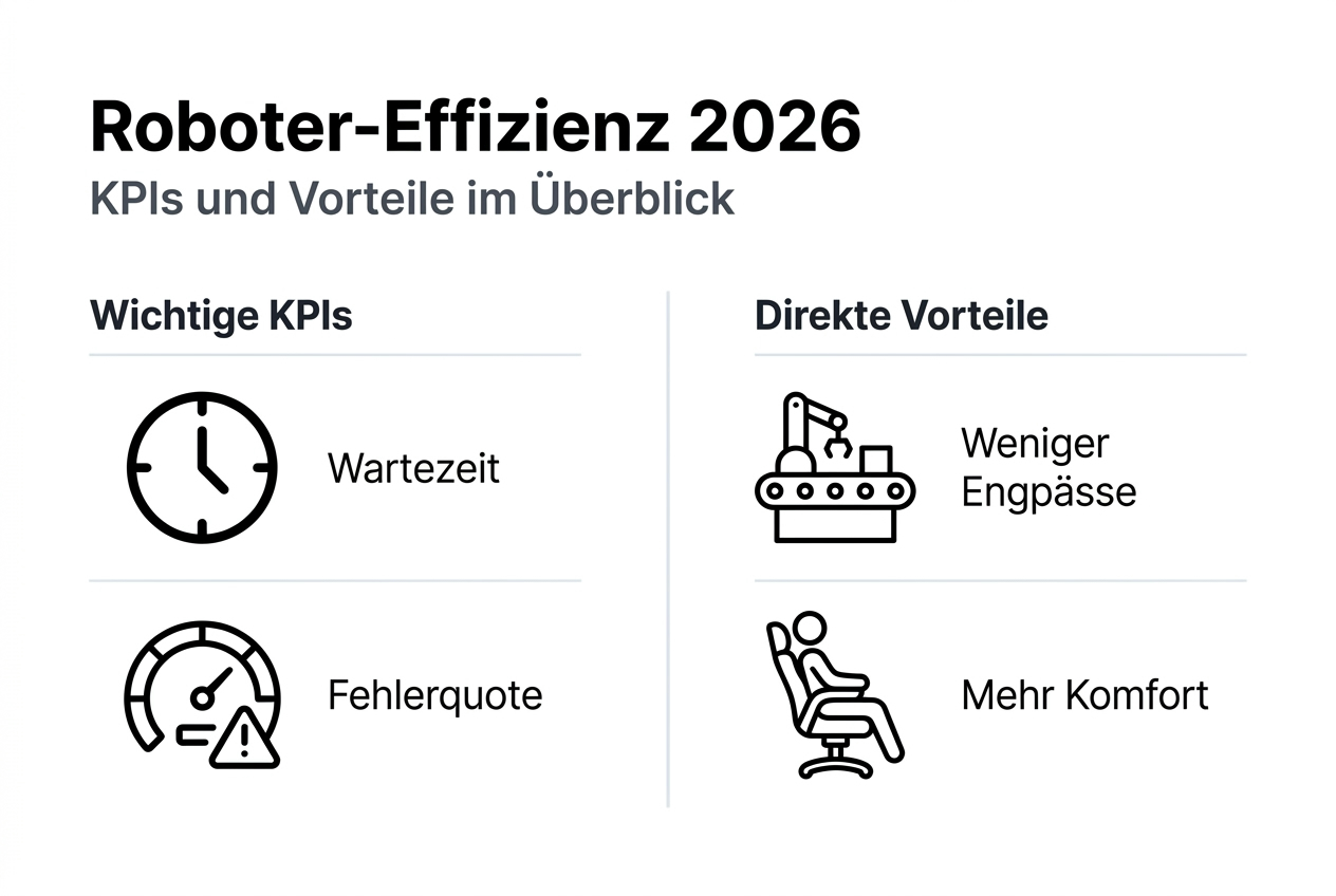 Roboter-Einführung 2026: Effizienz im Facility Management 3 Übersicht: Wichtige Zahlen und konkrete Vorteile beim Einsatz von Robotern