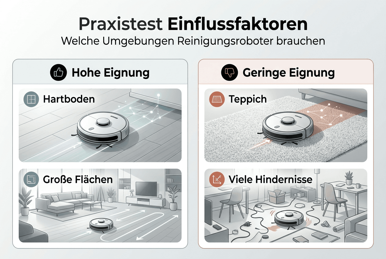 Grafische Übersicht: Welche Faktoren beeinflussen Praxistests?