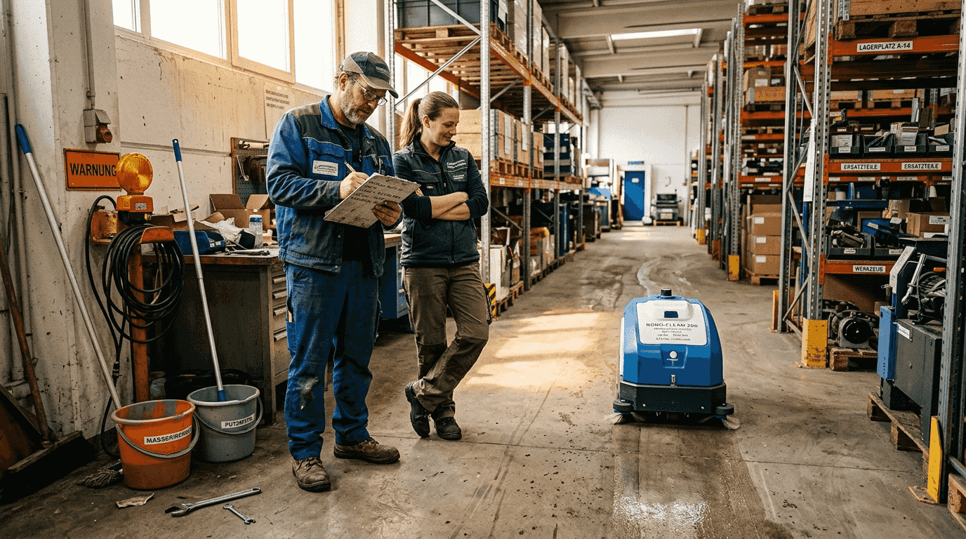 Einsatzbedingungen für Roboter: Leitfaden 2026 3 Das Team begleitet die Testphase des Roboters und sorgt dafür, dass alles reibungslos läuft.