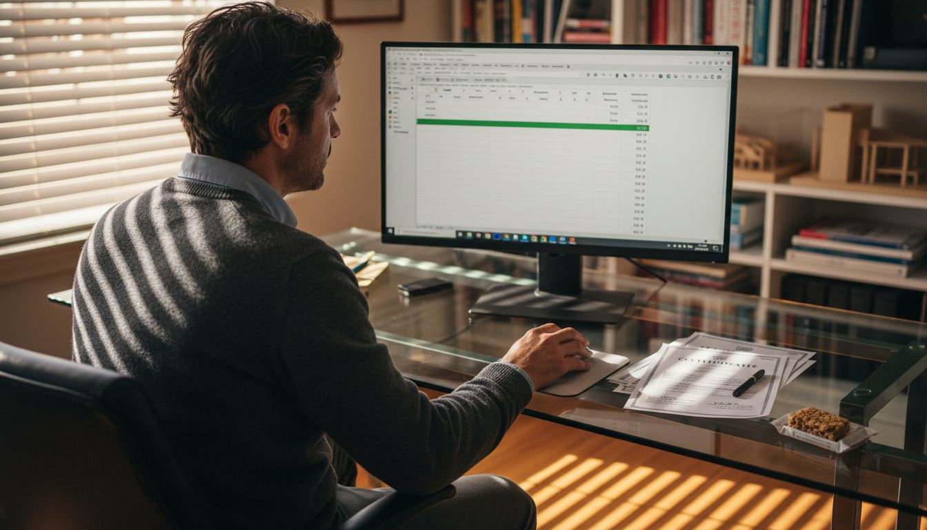 Architect tracking education credits on computer