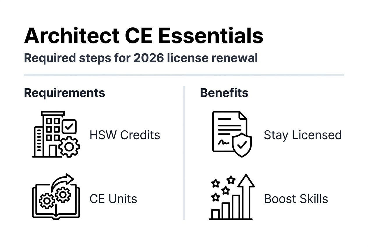 Infographic on architect CE renewal requirements