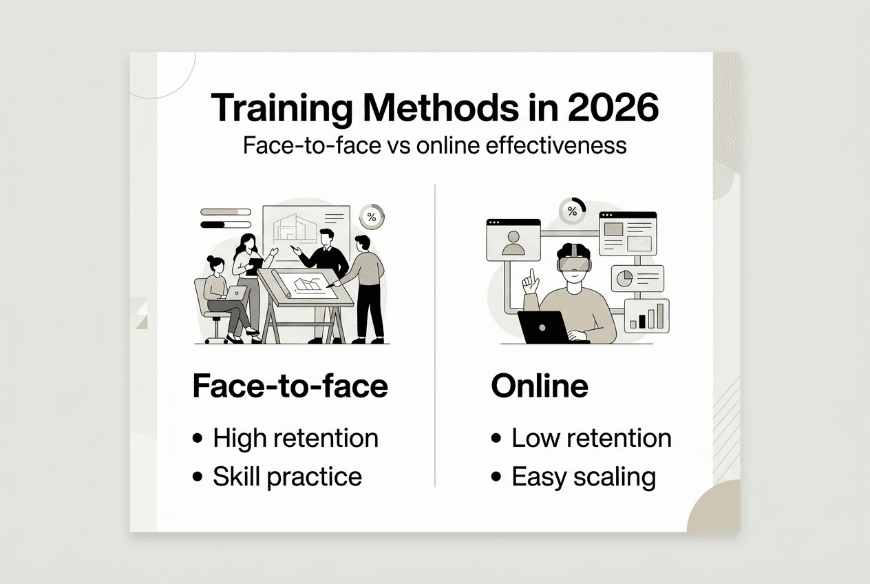 Infographic comparing training method effectiveness