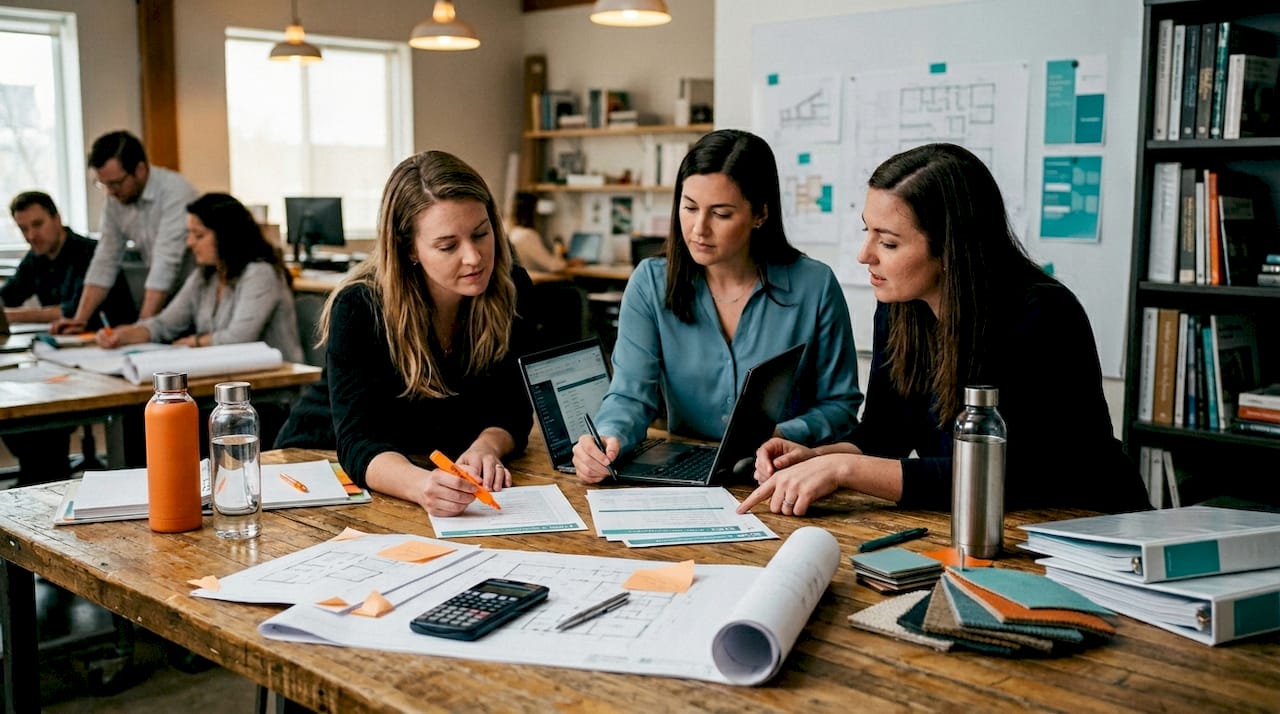 Architects discuss LEED certification paperwork