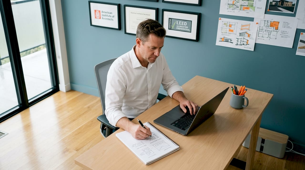 Designer researching LEED course eligibility online