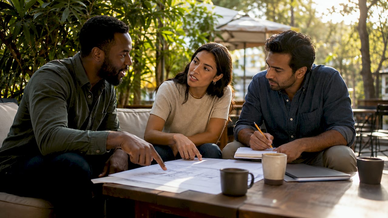 Group of engineers discussing ethical dilemma