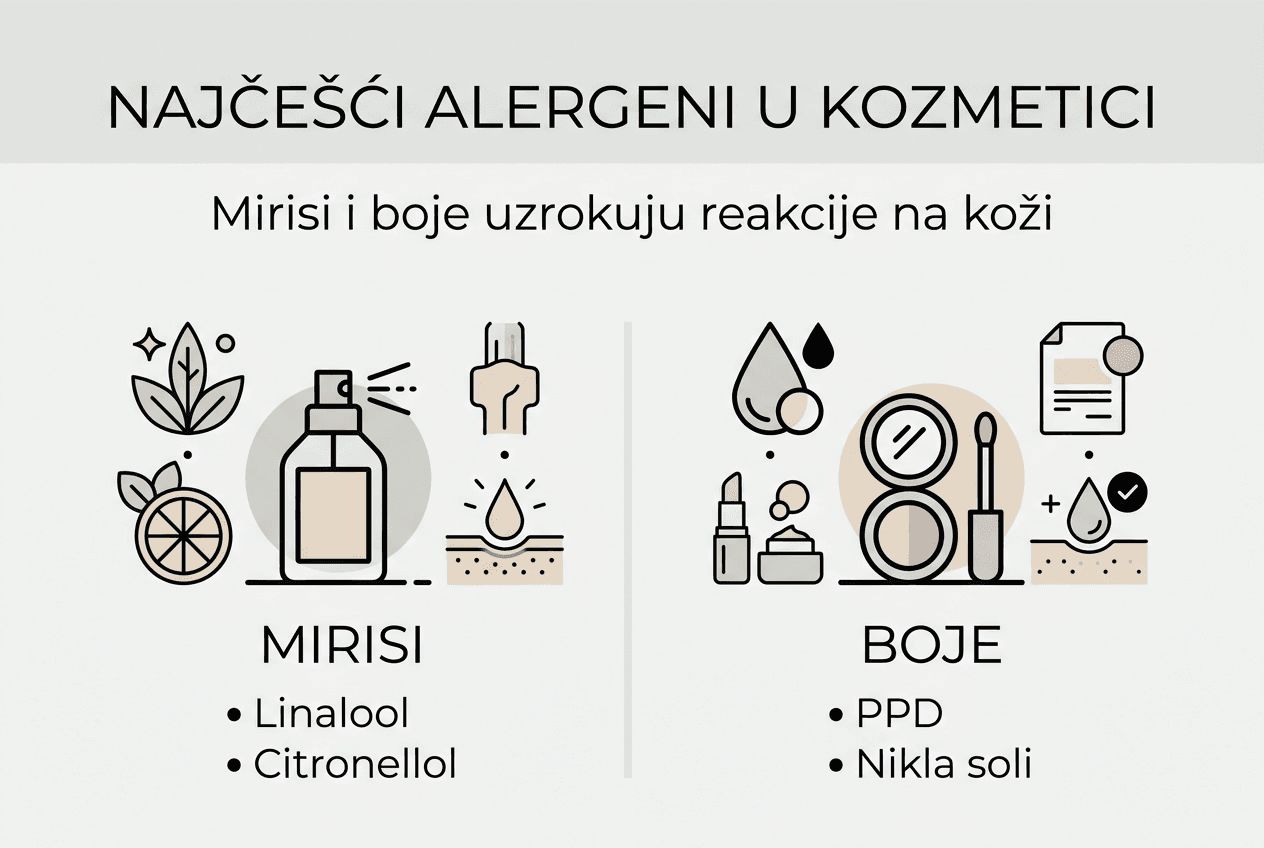Infografika: Koji su najčešći alergeni u kozmetičkim proizvodima?