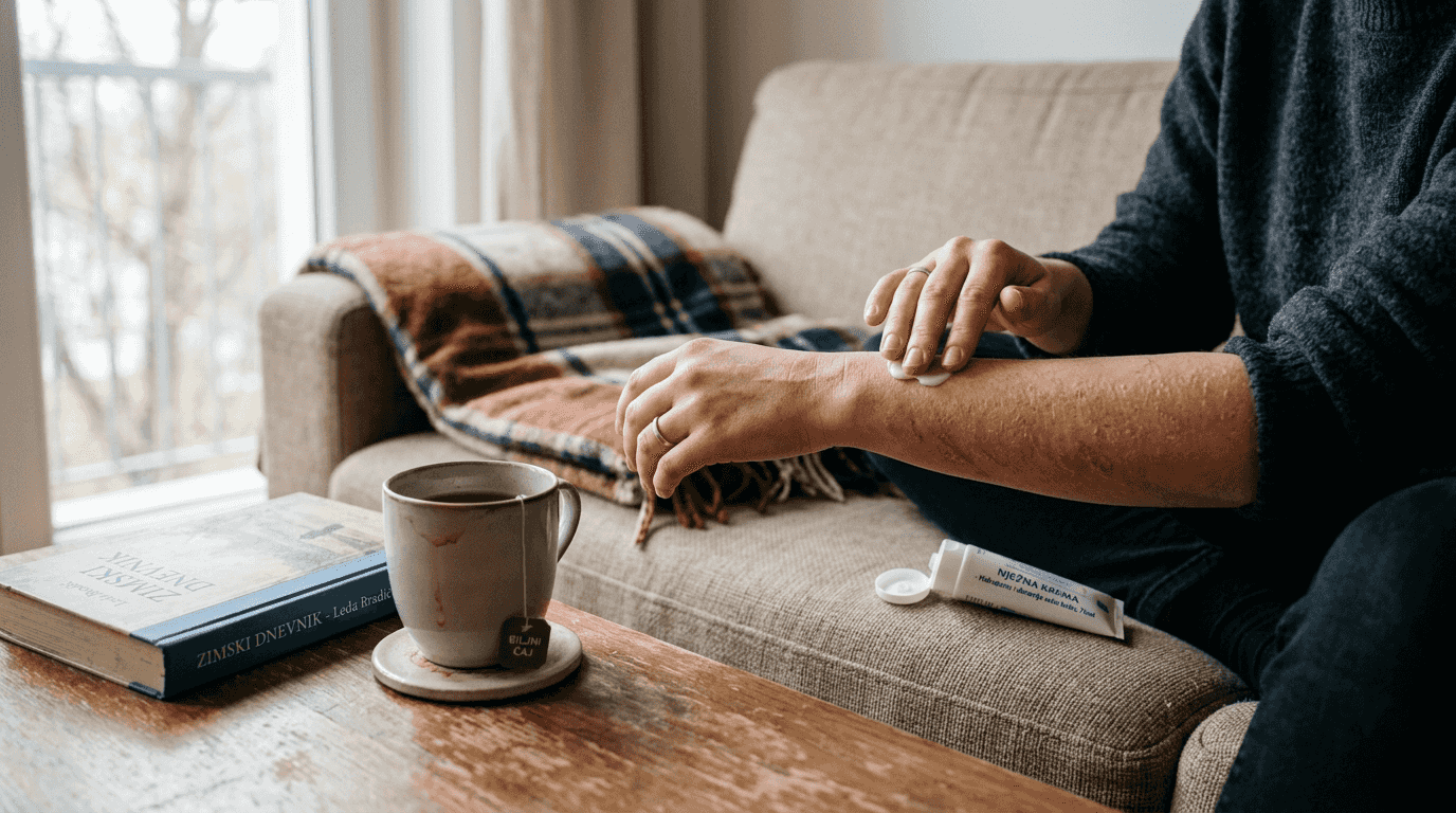 Detaljan prikaz nanošenja njege na suhu kožu