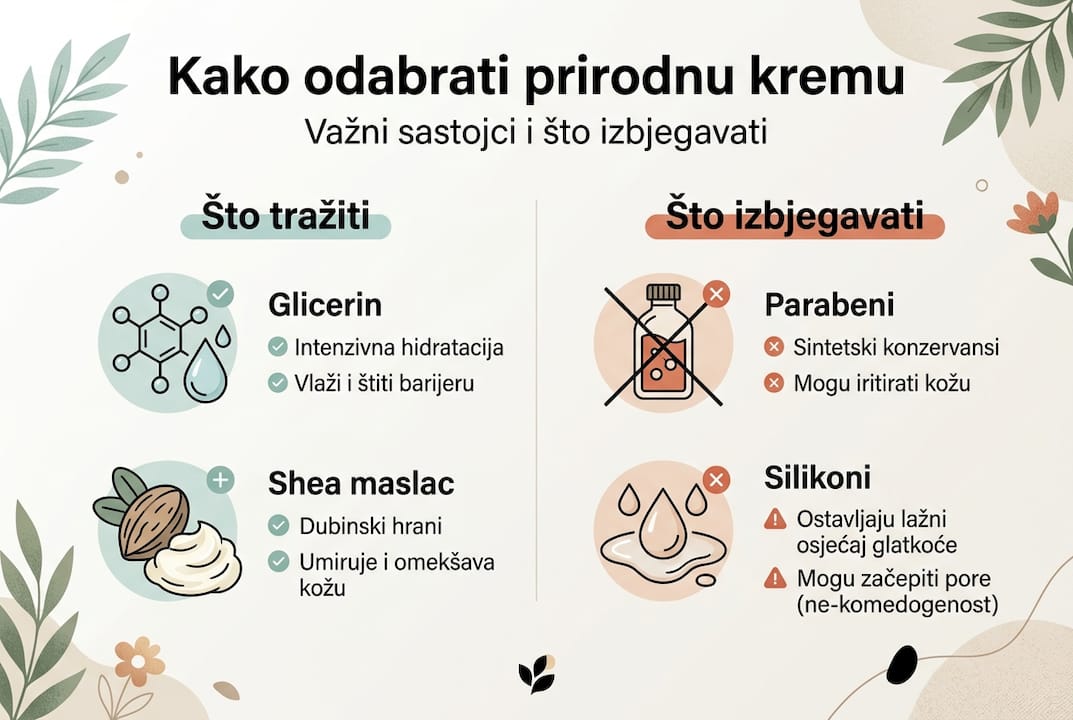 Infografika: kako odabrati prirodnu kremu za njegu kože
