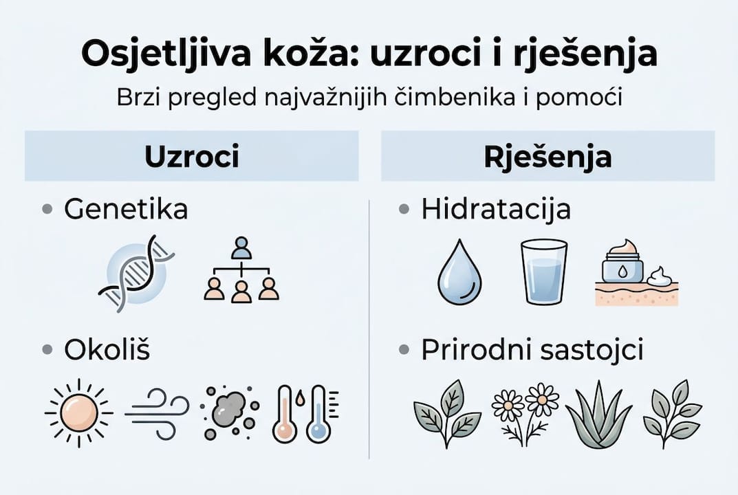 Infografika: najčešći uzroci i učinkovita rješenja za osjetljivu kožu