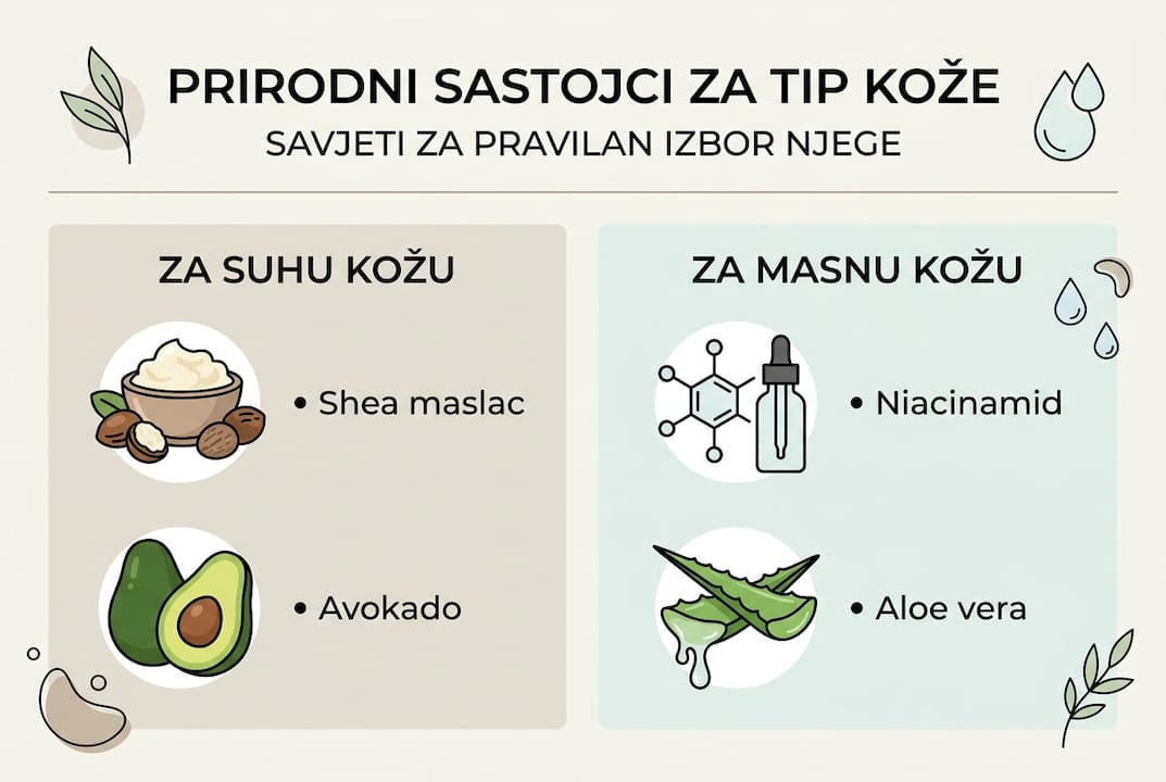 Vodič kroz prirodne sastojke prilagođene svakom tipu kože