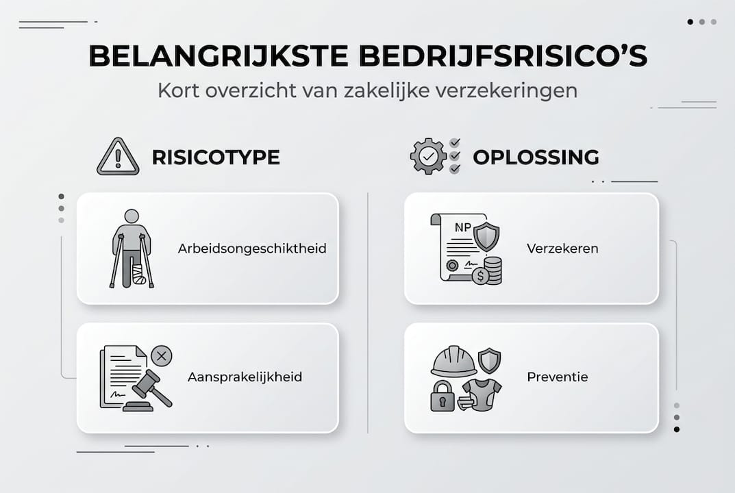 Visuele gids: zakelijke risico’s en passende verzekeringen