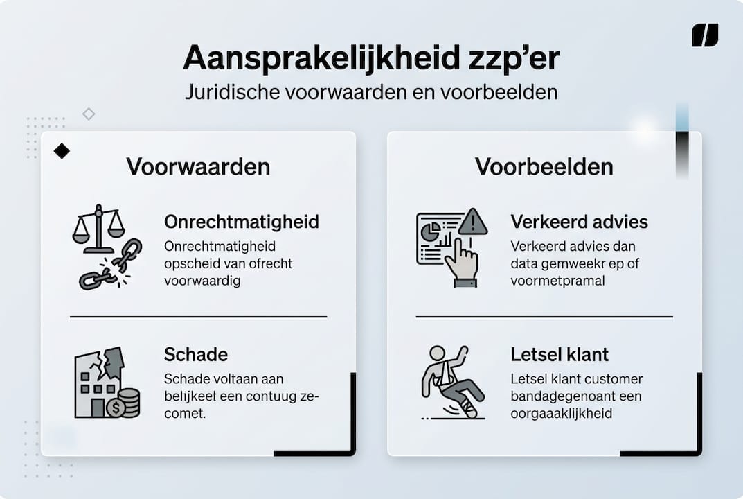Infographic: in één oogopslag alles over de wettelijke aansprakelijkheid voor zzp’ers