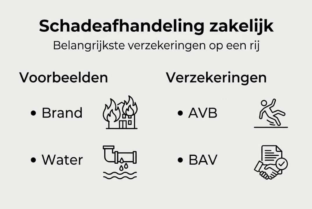Infographic: zo verloopt de schadeafhandeling bij zakelijke verzekeringen