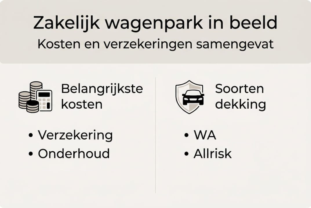 Overzicht: kosten en verzekeringen van het zakelijke wagenpark in beeld