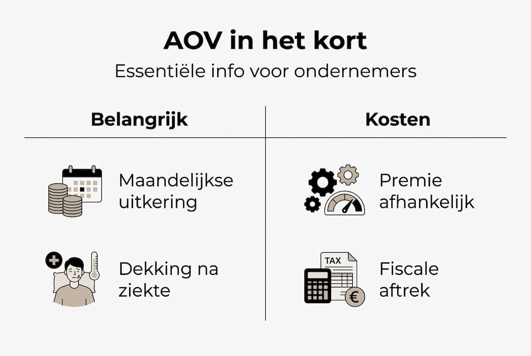 Overzichtelijke infographic met de belangrijkste punten over de arbeidsongeschiktheidsverzekering