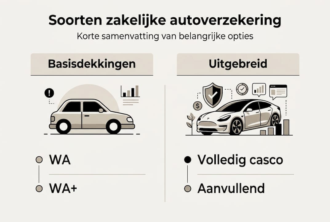 Overzicht: verschillende soorten zakelijke autoverzekeringen in beeld gebracht