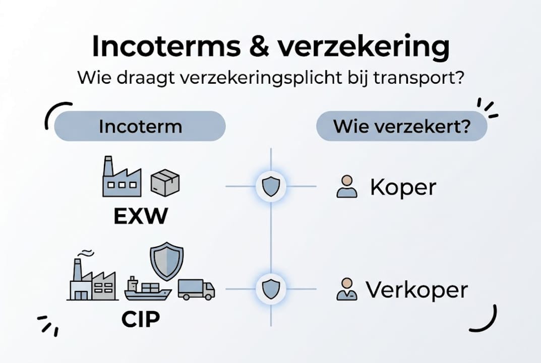 Overzicht: Incoterms en wie verantwoordelijk is voor de verzekering