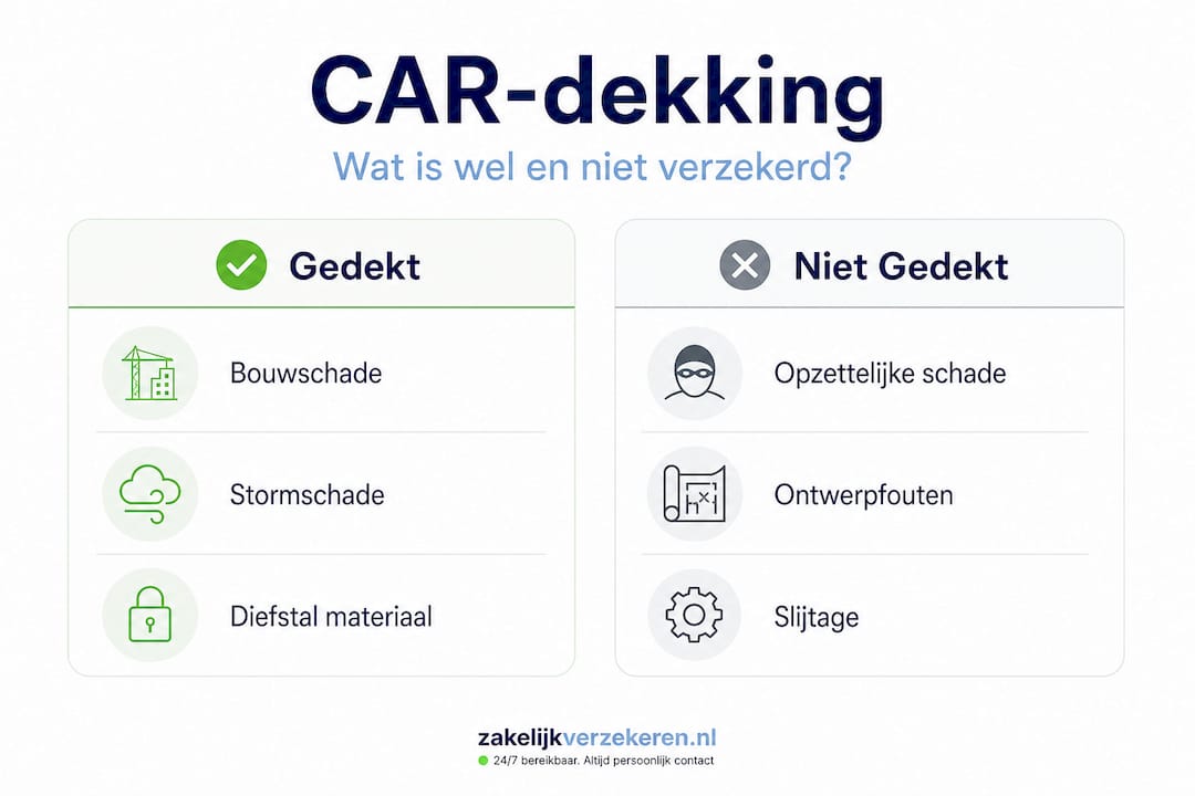 Infographic: een helder overzicht van dekkingen en uitsluitingen binnen de CAR-verzekering