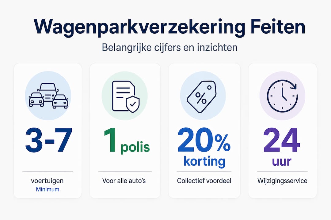Belangrijkste cijfers over wagenparkverzekeringen in één oogopslag