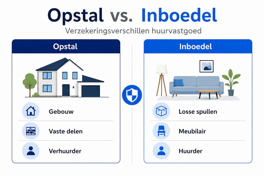 Infographic: Wat is het verschil tussen een opstalverzekering en een inboedelverzekering?