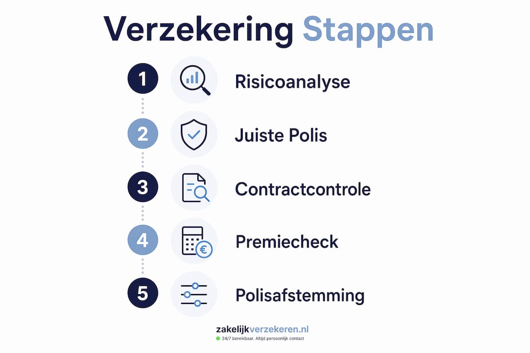Infographic: de vijf belangrijkste stappen bij het afsluiten van een verzekering