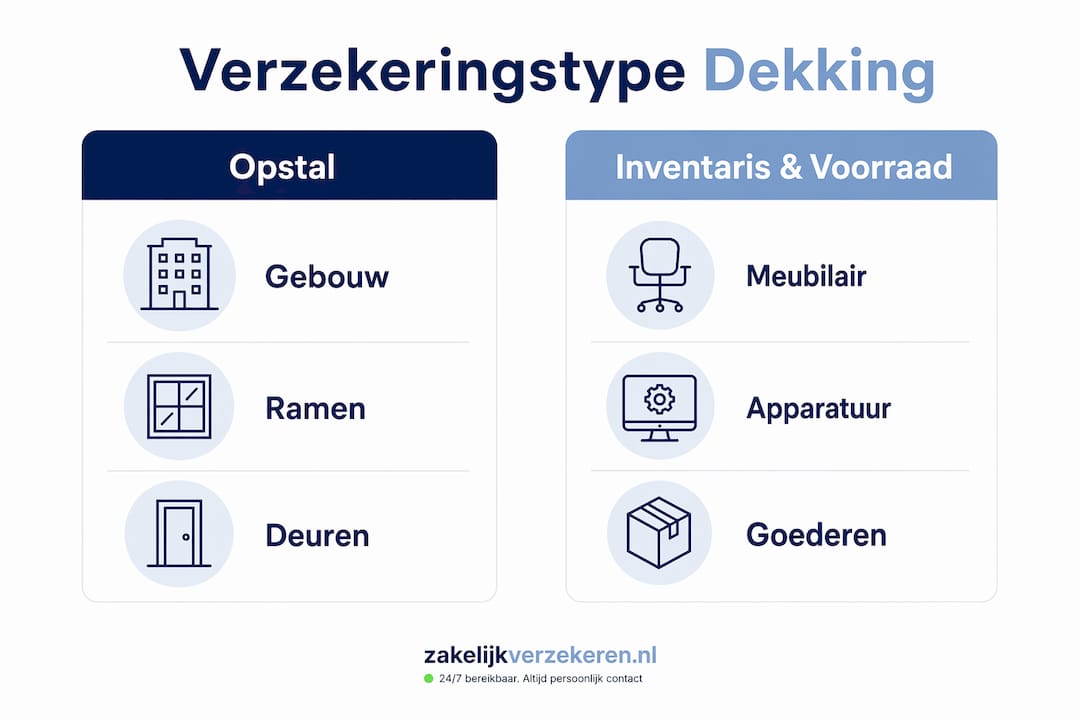 Infographic: wat is het verschil tussen een opstalverzekering en een inboedelverzekering?