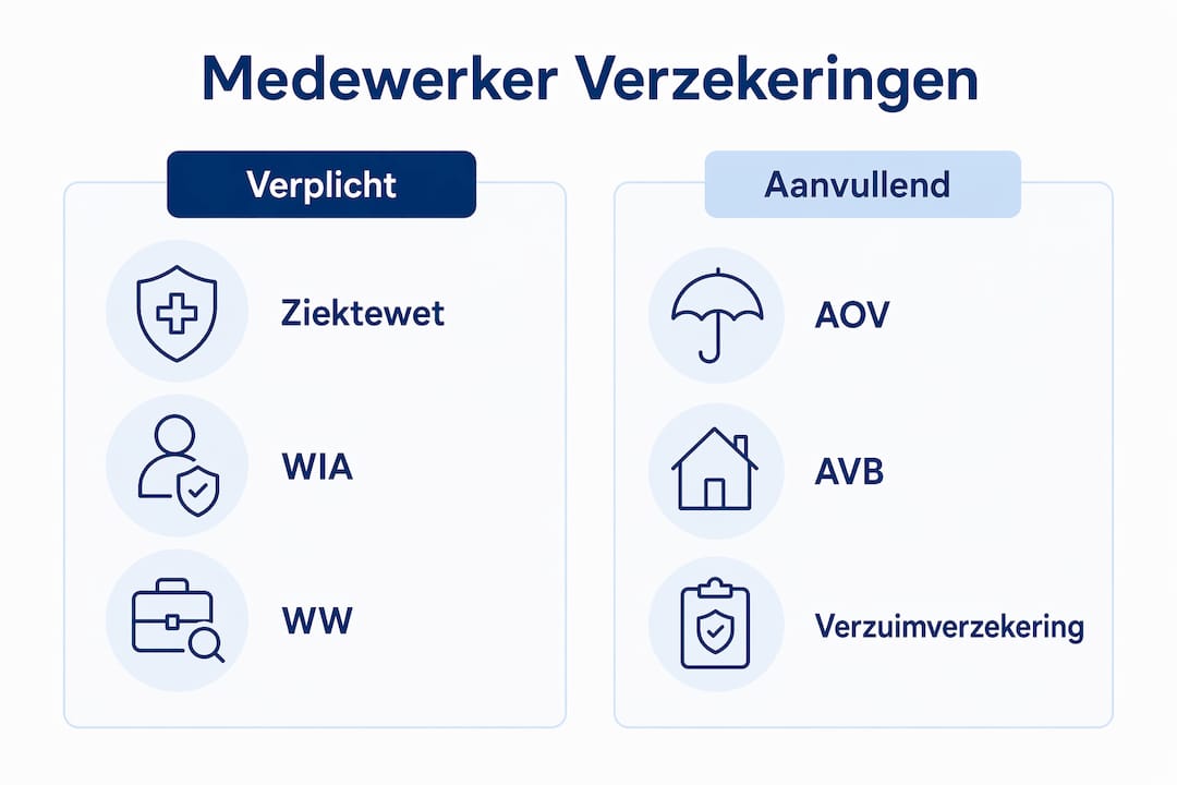 Overzicht van verplichte en aanvullende verzekeringen in één oogopslag