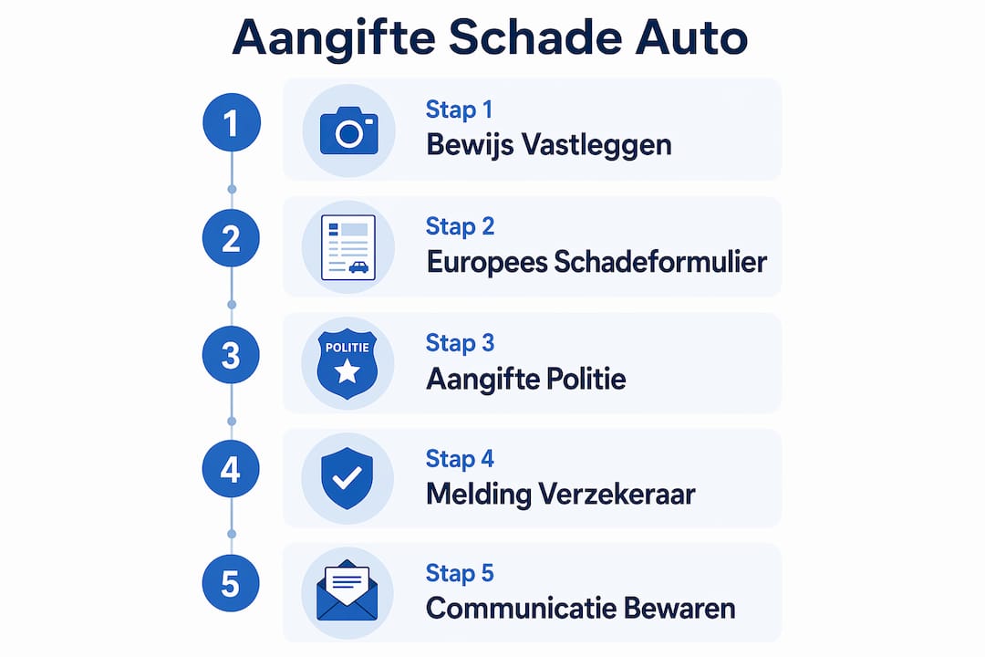Infographic: zo meld je als zakelijke bestuurder autoschade – stap voor stap uitgelegd