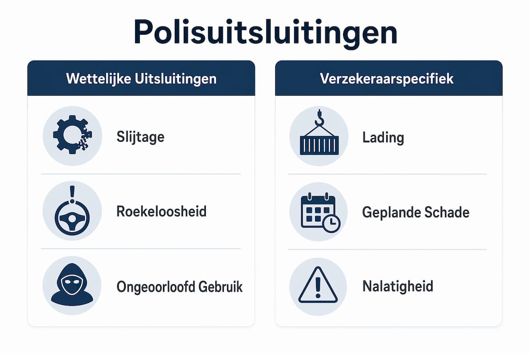 Infographic: overzicht van de meest voorkomende uitsluitingen in verzekeringspolissen