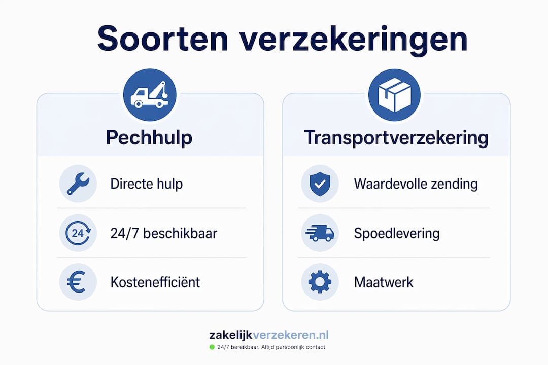 Infographic: overzicht en vergelijking van verschillende expresserviceverzekeringen