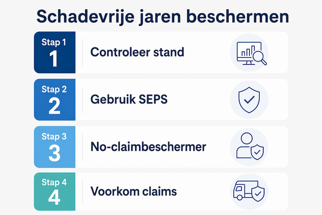 Infographic: Zo bescherm je je opgebouwde schadevrije jaren stap voor stap
