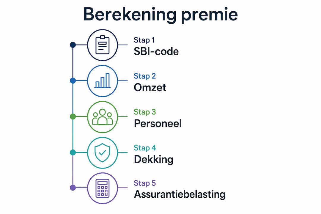 Overzichtelijke infographic: zo bereken je stap voor stap je premie