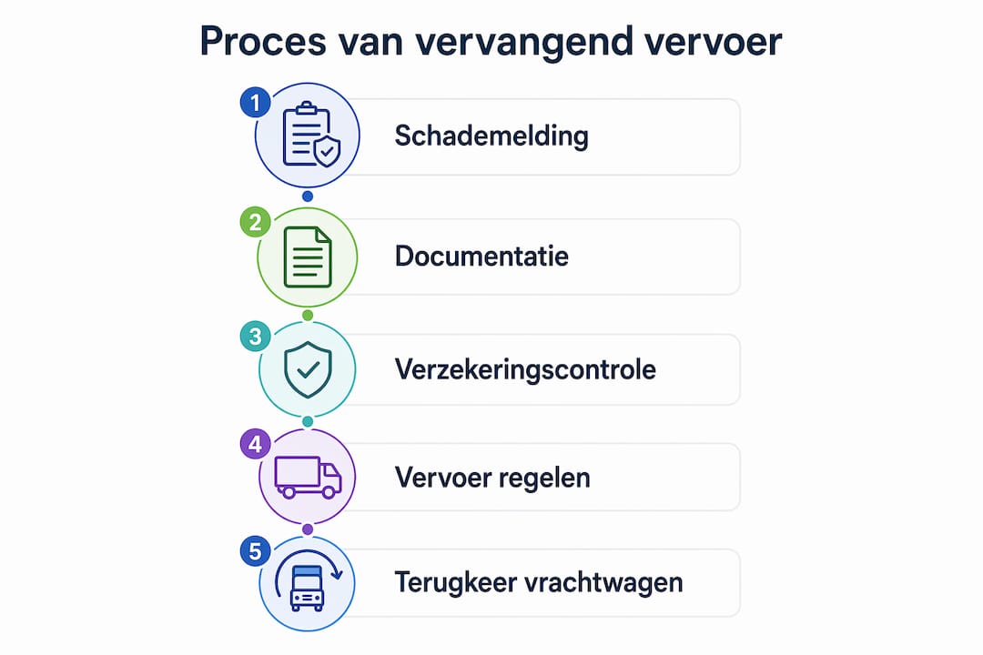 Overzicht: stappenplan voor het regelen van vervangend vervoer