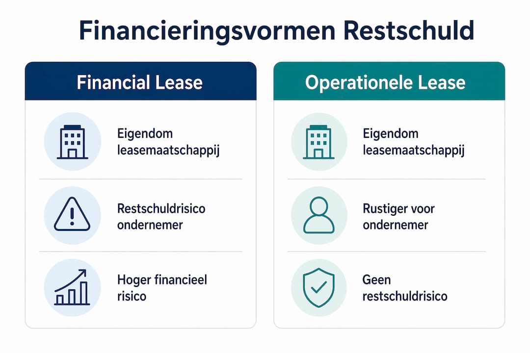 Infographic: Overzicht van financieringsmogelijkheden en de bijbehorende risico’s bij restschulden
