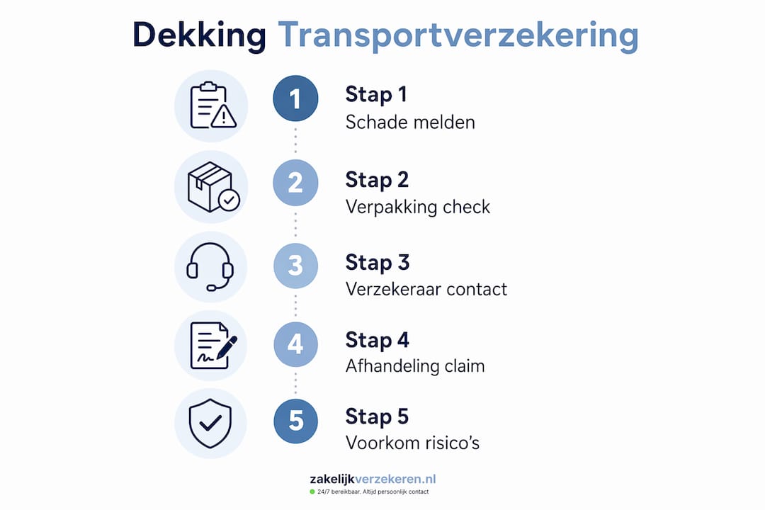 Infographic: de belangrijkste stappen voor een transportverzekering bij een bedrijfsverhuizing