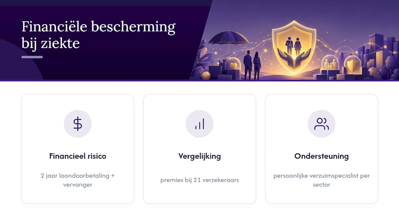 Financiële bescherming naast een goed re-integratiebeleid — overview diagram