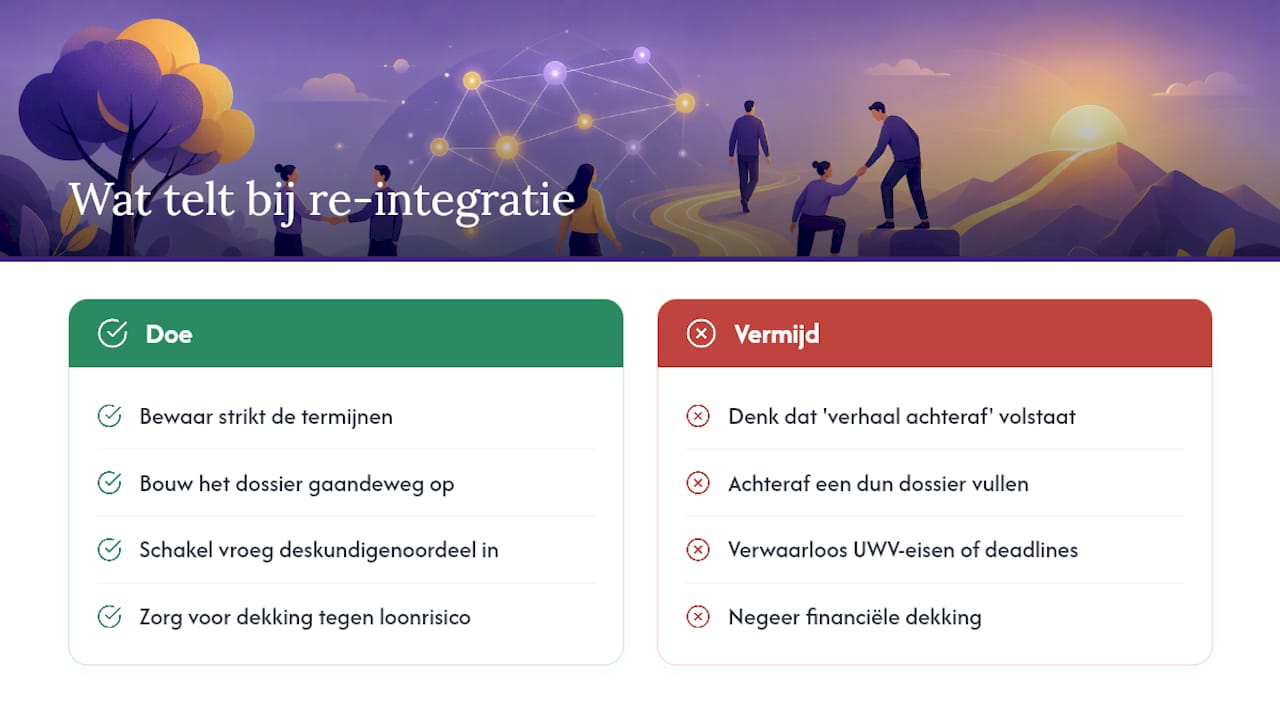 Wat telt echt bij re-integratie? — overview diagram
