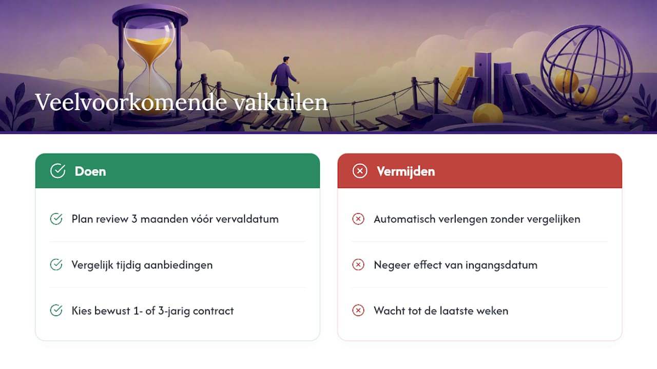 Wat we bij Vergelijkverzuim.nl steeds weer tegenkomen — overview diagram