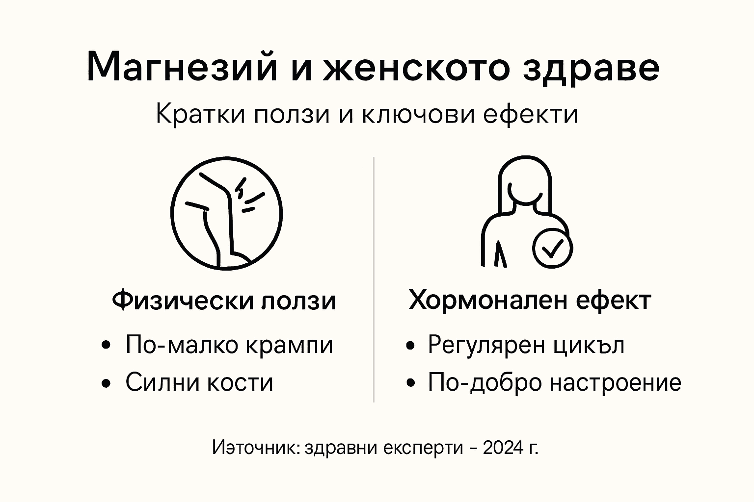 Инфографика: Защо магнезият е важен за женското здраве