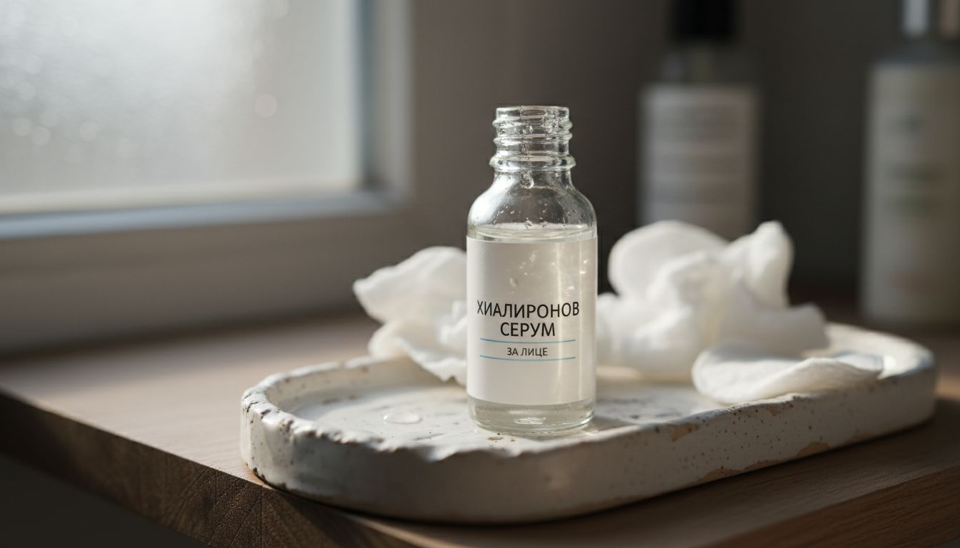 Флакон с хиалуронов серум и дозатор капки