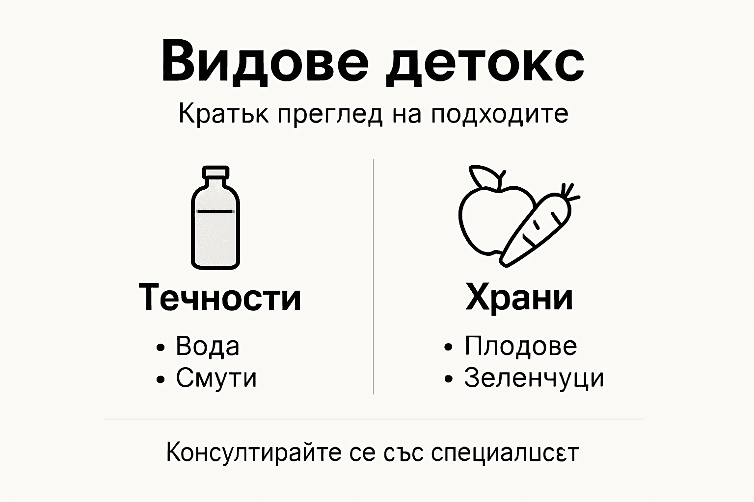 Infographic: different ways to detox and their health benefits