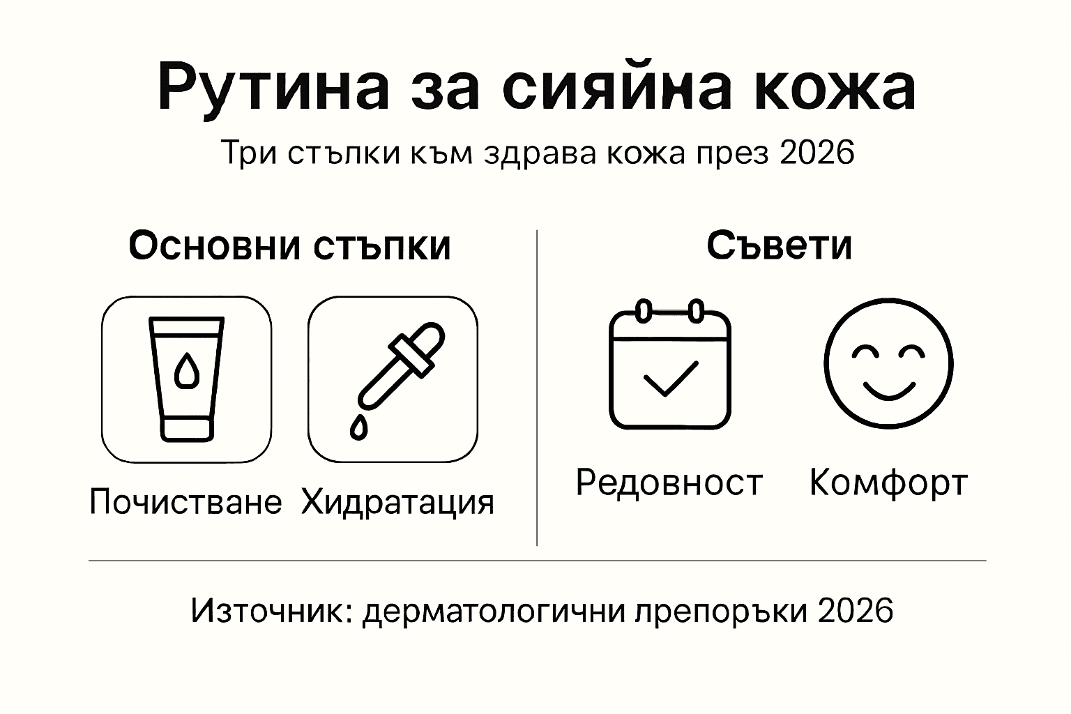 Инфографика: лесни стъпки за ежедневна грижа за кожата